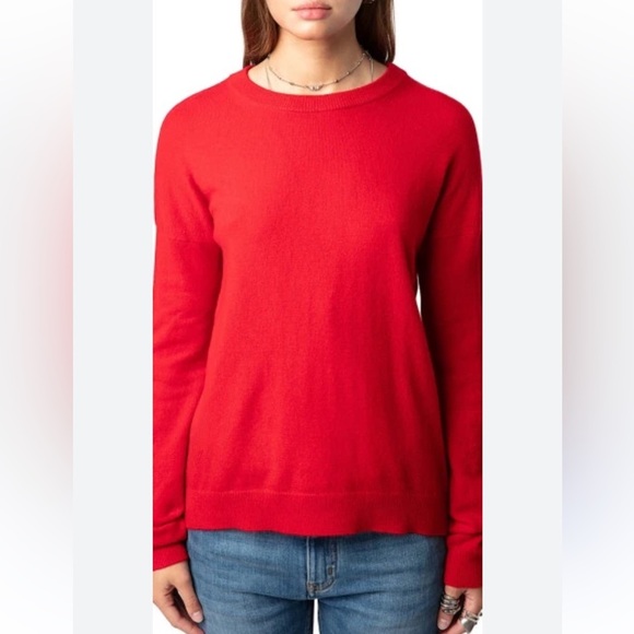 GAP luxe Coral Crew Neck Long Sleeve Knit Button shoulder Sweater womens size XS - Picture 1 of 9